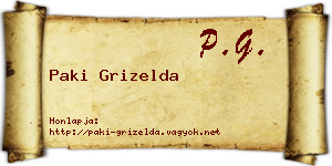 Paki Grizelda névjegykártya